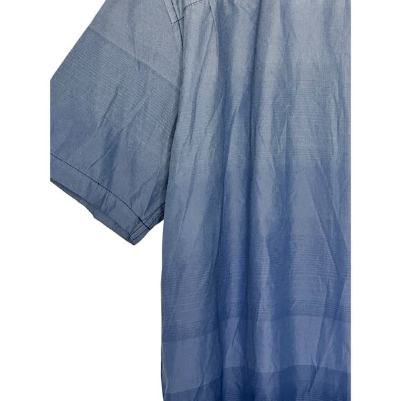Marmot Mens Blue Gradient Ombré Shirt Large‎ Button Up Outdoor Hiking Camping - Picture 7 of 10